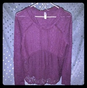 Purple lace hoodie